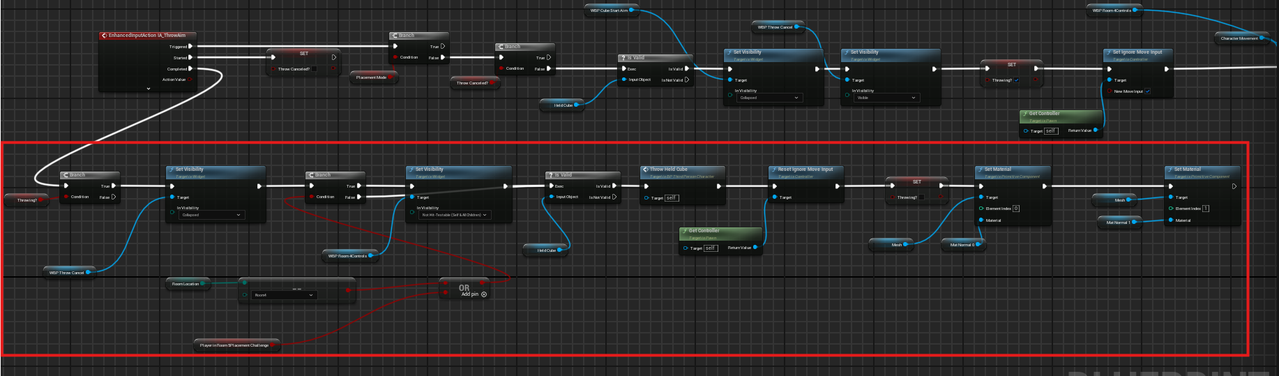 ThrowCube1 blueprint code sample